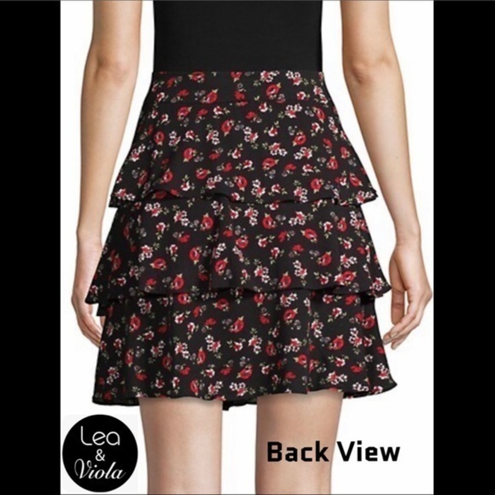 Lea & Viola Ruffle Floral Mini Skirt (Host Pick) BRAND NEW - Picture 2 of 4